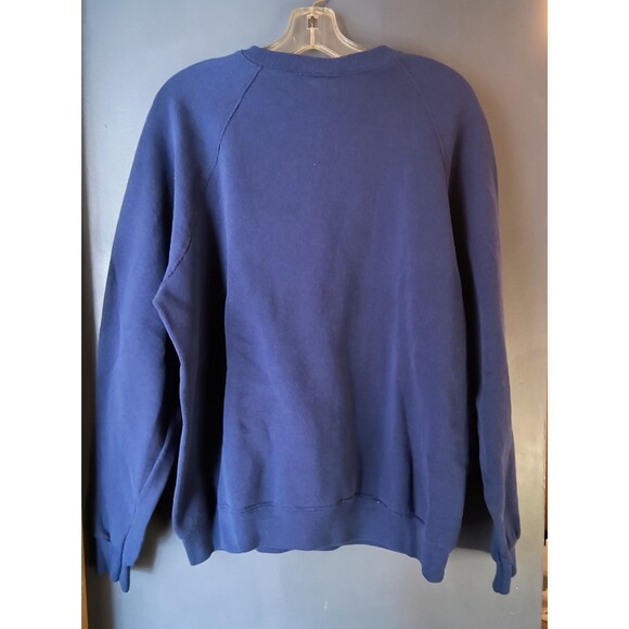 Vtg 80s Teddy Bear Sweatshirt Women's XL Blue Made In USA Art - Picture 2 of 8